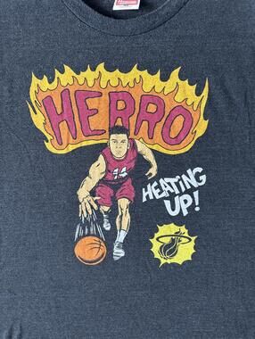 Homage Single Stitch Miami Heat “Herro Heating Up!” Graphic T-Shirt  - L